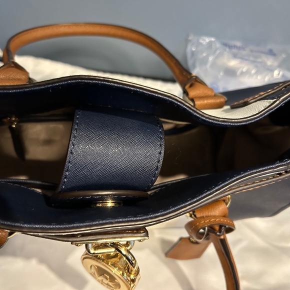 Michael Kors Hamilton Colorblock Leather Satchel - Picture 4 of 7